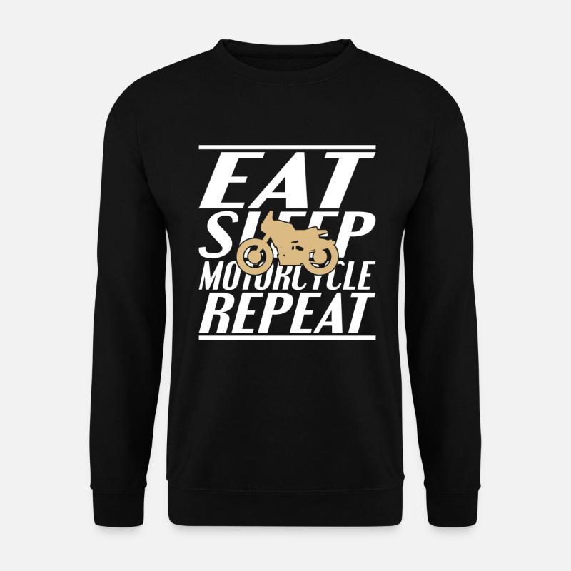 Nourriture Moto couchée - Sweat-shirt Unisexe - noir