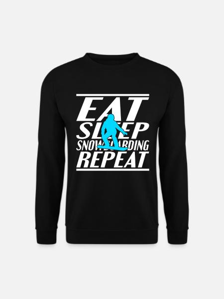 Nourriture Dormir Snowboard - Sweat-shirt Unisexe - noir