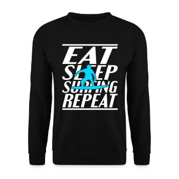 Alimentation Sommeil Surf - Sweat-shirt Unisexe - noir - Devant - Alina (178cm) & Michal (187cm)