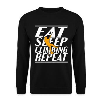 Manger dormir Escalade - Sweat-shirt Unisexe - noir - Devant - Alina (178cm) & Michal (187cm)