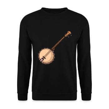 Banjo Shirts For Men Bluegrass Appalachia Folk - Unisex Sweatshirt - black - Front - Alina (178cm) & Michal (187cm)