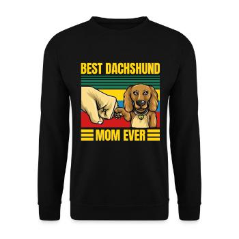 Dachshund Geschenk Dixie Wiener Doxie Dackel - Unisex Pullover - Schwarz - Vorne - Alina (178cm) & Michal (187cm)