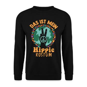 Hippie Tshirt Peace Bewegung Woodstock Boho Groove - Unisex Pullover - Schwarz - Vorne - Alina (178cm) & Michal (187cm)