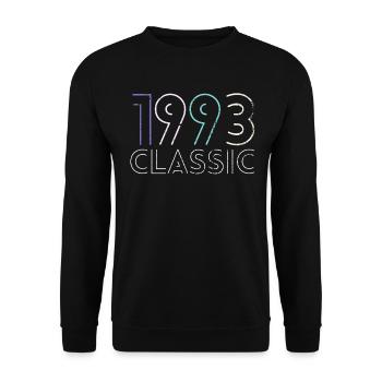 30 ans né en 1993 rétro 30e anniversaire - Sweat-shirt Unisexe - noir - Devant - Alina (178cm) & Michal (187cm)