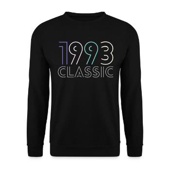 30 ans né en 1993 rétro 30e anniversaire - Sweat-shirt Unisexe - noir - Devant - Alina (178cm) & Michal (187cm)