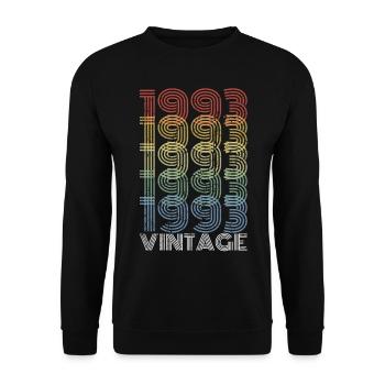 30 ans né en 1993 rétro 30e anniversaire - Sweat-shirt Unisexe - noir - Devant - Alina (178cm) & Michal (187cm)