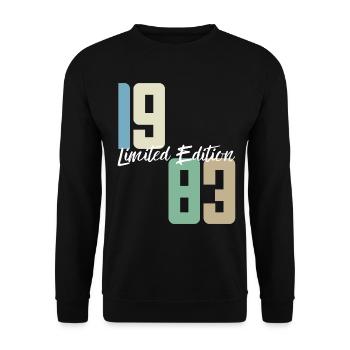 40 ans né en 1983 rétro 40e anniversaire - Sweat-shirt Unisexe - noir - Devant - Alina (178cm) & Michal (187cm)