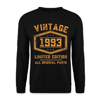 30 ans né en 1993 rétro 30e anniversaire - Sweat-shirt Unisexe - noir - Devant - Alina (178cm) & Michal (187cm)