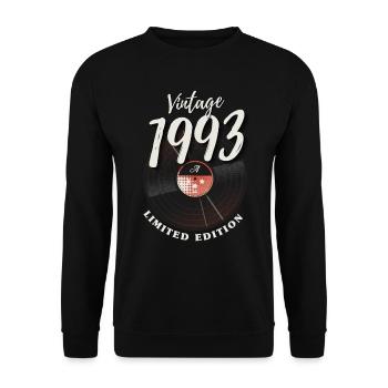 30 ans né en 1993 rétro 30e anniversaire - Sweat-shirt Unisexe - noir - Devant - Alina (178cm) & Michal (187cm)