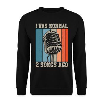Karaoke Singer Retro Vintage I Was - Unisex Pullover - Schwarz - Vorne - Alina (178cm) & Michal (187cm)