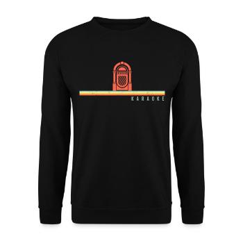 Karaoké Chanteur Rétro Vintage - Sweat-shirt Unisexe - noir - Devant - Alina (178cm) & Michal (187cm)