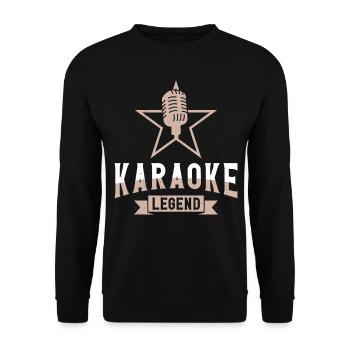 Karaoke Singer Karaoke Legend - Unisex Pullover - Schwarz - Vorne - Alina (178cm) & Michal (187cm)
