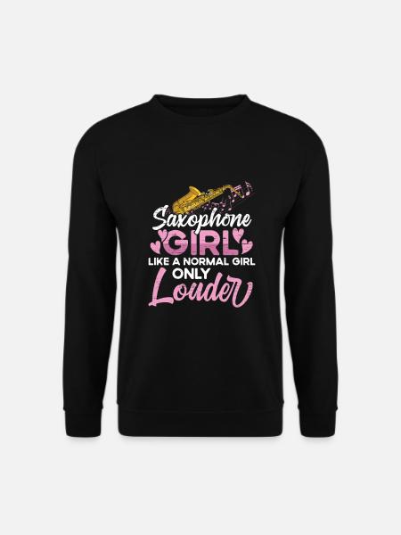 Saxophon Musikerin Jazzmusiker - Unisex Pullover - Schwarz