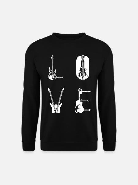 Bass Guitar Player Bass Guitarist Guitar LOVE - Unisex Pullover - Schwarz