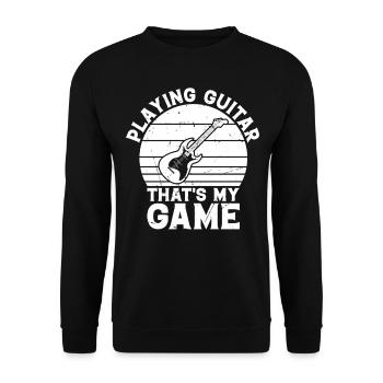 Bass Guitar Player I Playing Guitar That's My Game - Unisex Pullover - Schwarz - Vorne - Alina (178cm) & Michal (187cm)