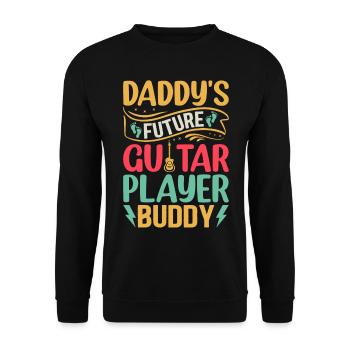 Daddy's Future Guitar Player Buddy - Newborn Guita - Unisex Sweatshirt - black - Front - Alina (178cm) & Michal (187cm)