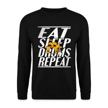 Nourriture Sleeping Drums - Sweat-shirt Unisexe - noir - Devant - Alina (178cm) & Michal (187cm)