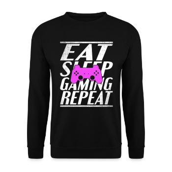 Manger dormir Jeu - Sweat-shirt Unisexe - noir - Devant - Alina (178cm) & Michal (187cm)