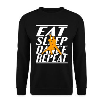 Essen Schlafen Tanzen - Unisex Pullover - Schwarz - Vorne - Alina (178cm) & Michal (187cm)