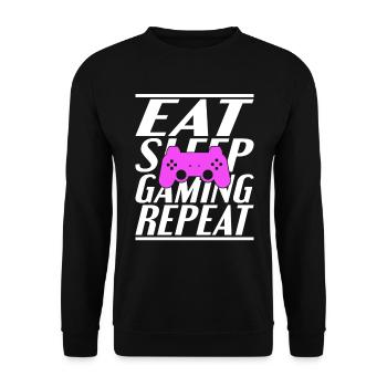 Manger dormir Jeu - Sweat-shirt Unisexe - noir - Devant - Alina (178cm) & Michal (187cm)