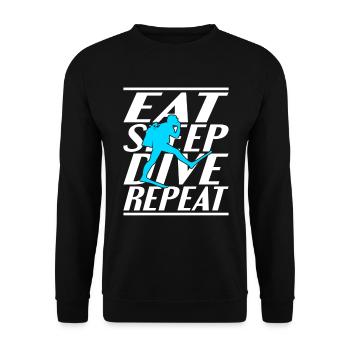 Alimentation Sommeil Plongée - Sweat-shirt Unisexe - noir - Devant - Alina (178cm) & Michal (187cm)