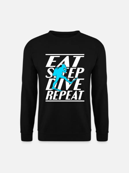 Essen Schlafen Tauchen - Unisex Pullover - Schwarz