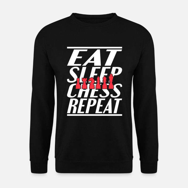 Food Sleeping Chess - Unisex Sweatshirt - black