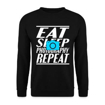 Food Sleeping Photography - Unisex Sweatshirt - black - Front - Alina (178cm) & Michal (187cm)