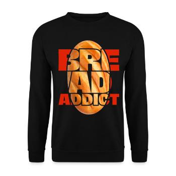 Brot, lustiger Spruch - Unisex Pullover - Schwarz - Vorne - Alina (178cm) & Michal (187cm)