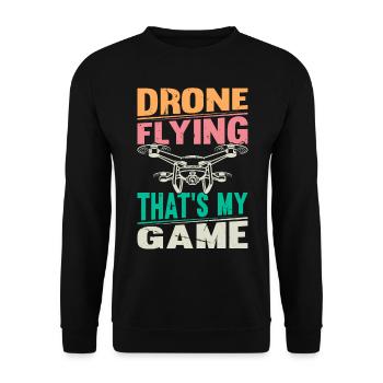 Pilote de drone quadricoptère - Drone volant C’est mon Ga - Sweat-shirt Unisexe - noir - Devant - Alina (178cm) & Michal (187cm)