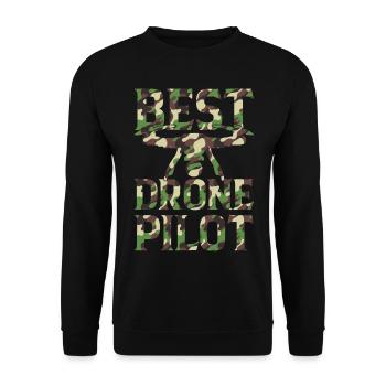Quadcopter Drone Pilot Drone Racing - Best Drone P - Unisex Sweatshirt - black - Front - Alina (178cm) & Michal (187cm)