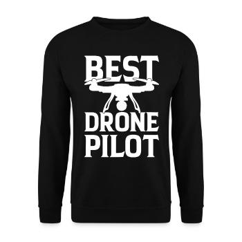 Pilote de drone quadcopter - Meilleur pilote de drone - Sweat-shirt Unisexe - noir - Devant - Alina (178cm) & Michal (187cm)