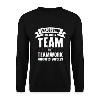 Boss Leadership Teamwork Success Office Work - Unisex Sweatshirt - black - Front - Alina (178cm) & Michal (187cm)