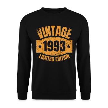 30 ans né en 1993 rétro 30e anniversaire - Sweat-shirt Unisexe - noir - Devant - Alina (178cm) & Michal (187cm)