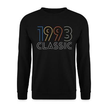 30 ans né en 1993 rétro 30e anniversaire - Sweat-shirt Unisexe - noir - Devant - Alina (178cm) & Michal (187cm)