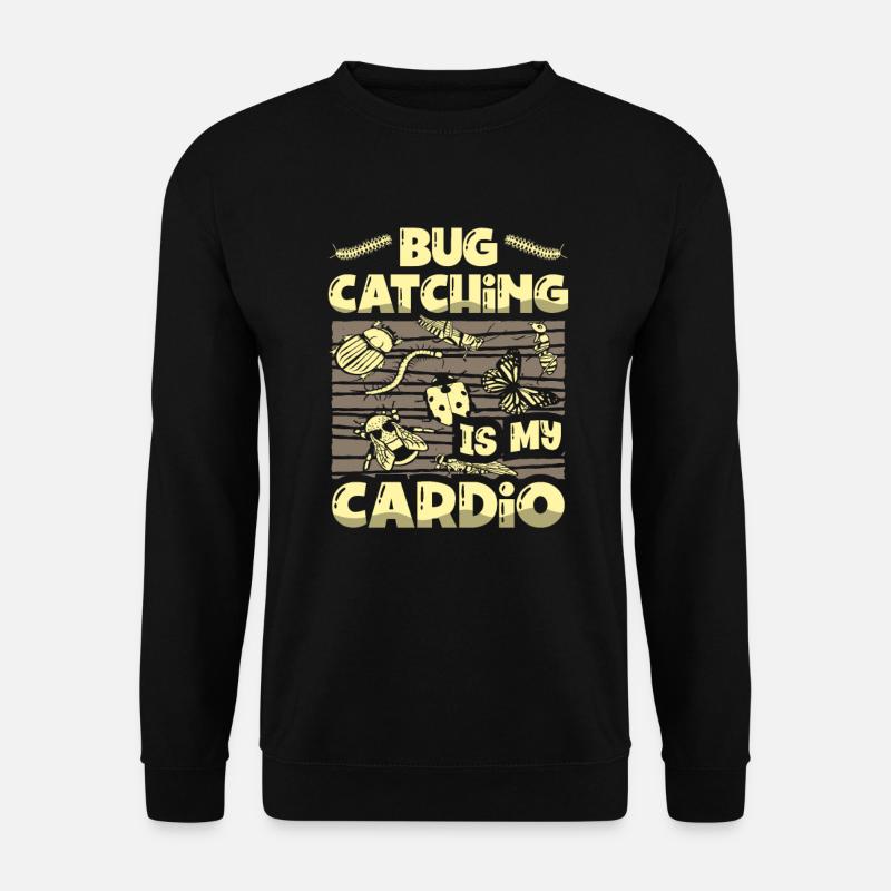 Bug Catching Ist Mein Cardio-insekten-entomologe - Unisex Pullover - Schwarz