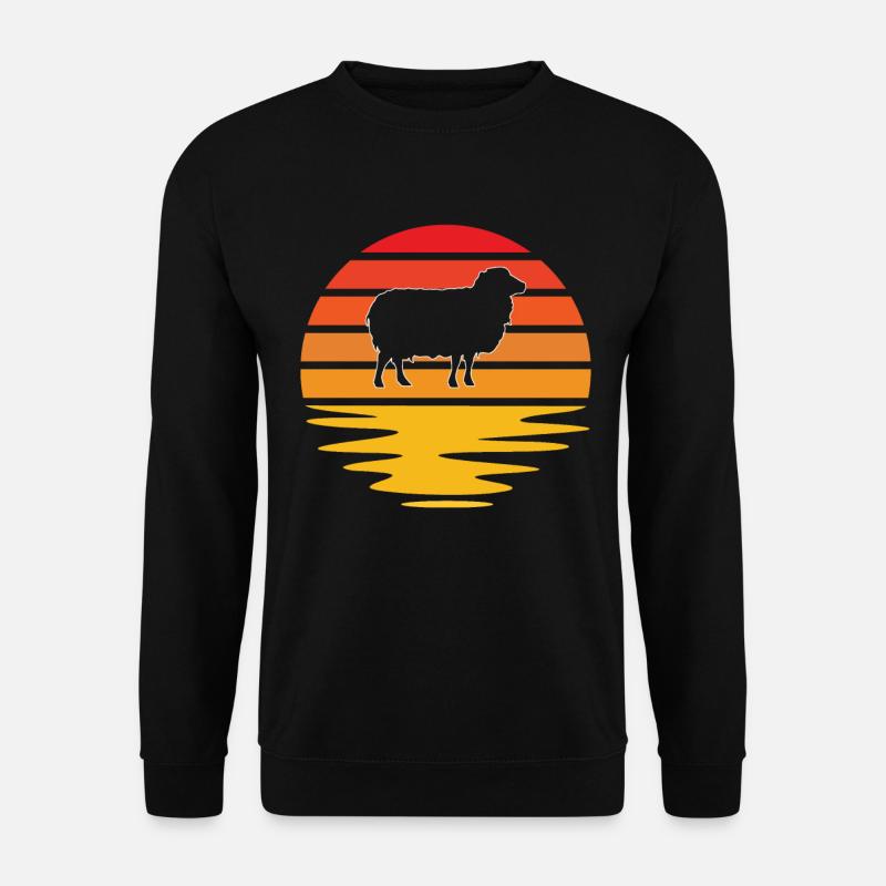 Sheep Retro - Unisex Sweatshirt - black