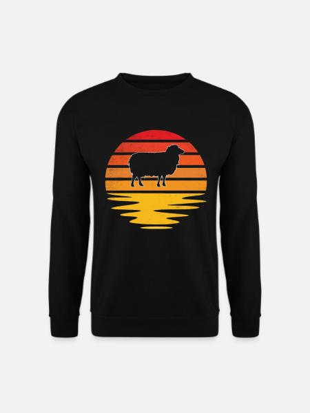 Schaf Retro - Unisex Pullover - Schwarz