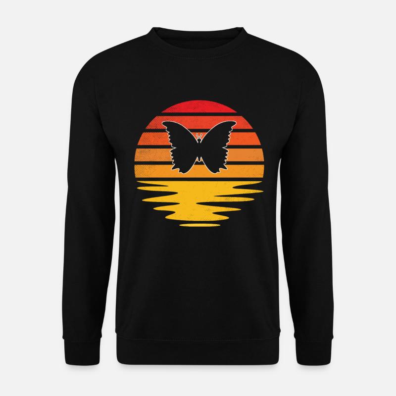 Papillon Rétro - Sweat-shirt Unisexe - noir