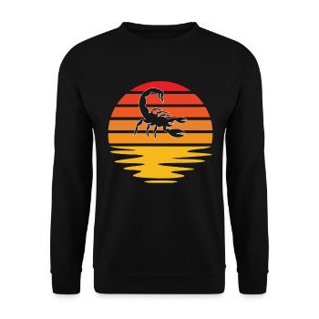 Scorpio Retro - Unisex Sweatshirt - black - Front - Alina (178cm) & Michal (187cm)
