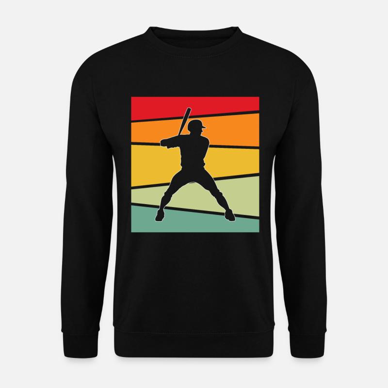 Baseball Retro - Unisex Pullover - Schwarz