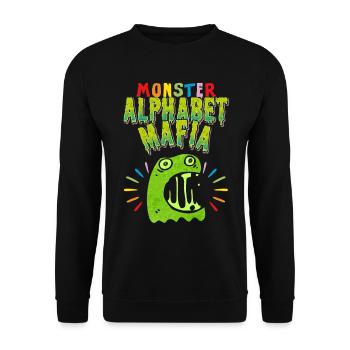 Monster Alphabet Mafia, LGBTQ, LGBTQ Pride Movement - Unisex Sweatshirt - black - Front - Alina (178cm) & Michal (187cm)