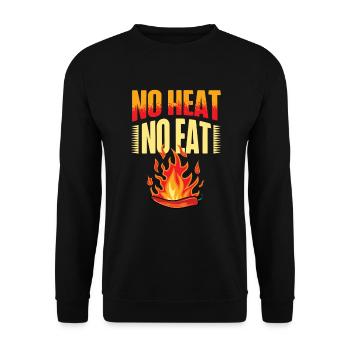Pas de chaleur Pas de nourriture épicée Saveur Chili Lover - Sweat-shirt Unisexe - noir - Devant - Alina (178cm) & Michal (187cm)