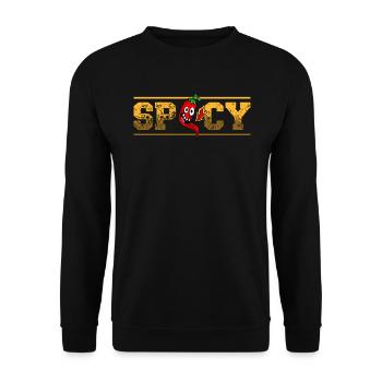 Spicy Food Flavor Spice Chili Lover - Unisex Sweatshirt - black - Front - Alina (178cm) & Michal (187cm)