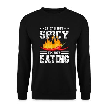 Si ce n’est pas épicé, je mange chili lover - Sweat-shirt Unisexe - noir - Devant - Alina (178cm) & Michal (187cm)