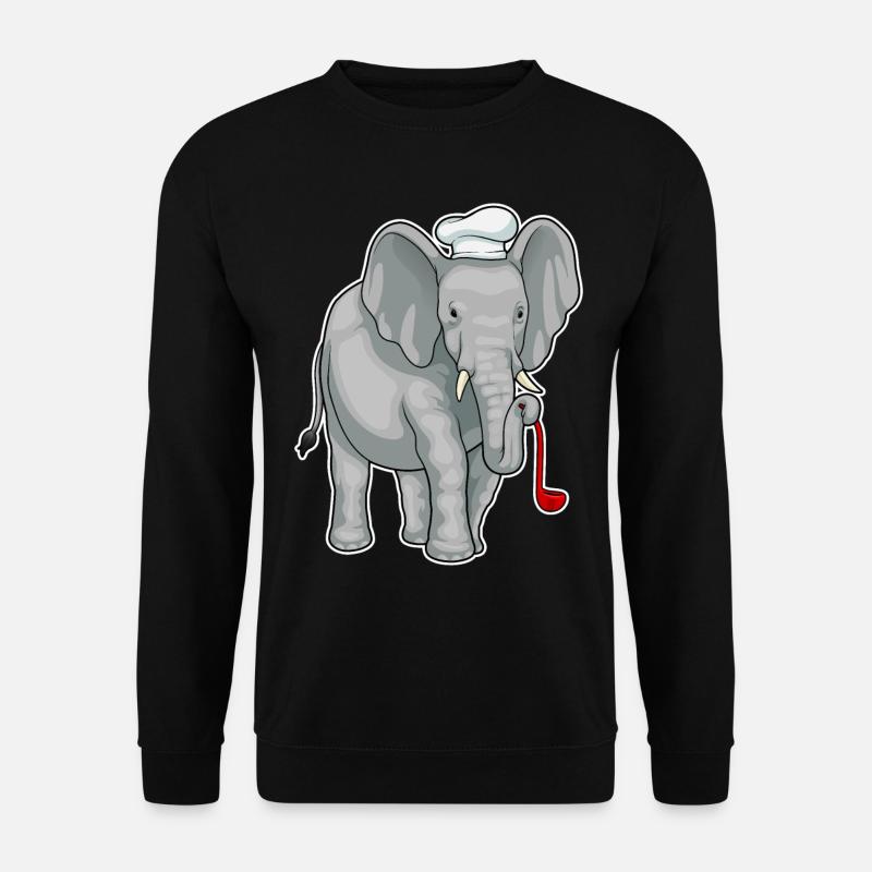 Elephant Koch Chef's Hat - Unisex Sweatshirt - black