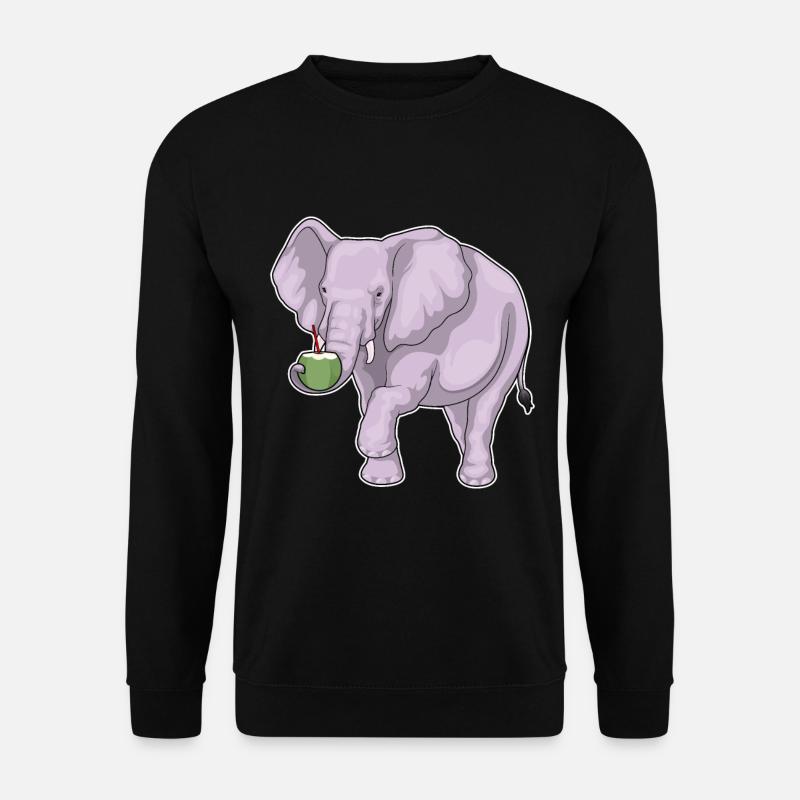 Elephant Coconut - Unisex Sweatshirt - black