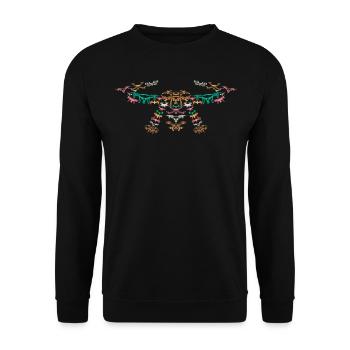 Quadcopter Drone Pilot Drone Lover Drone Silhouett - Unisex Pullover - Schwarz - Vorne - Alina (178cm) & Michal (187cm)