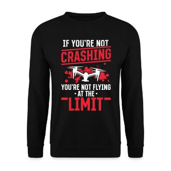 Si vous ne vous écrasez pas - Quadcopter Drone Pilot - Sweat-shirt Unisexe - noir - Devant - Alina (178cm) & Michal (187cm)