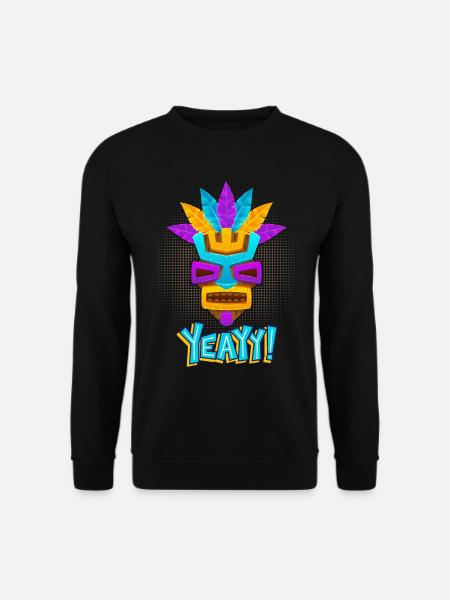Aztecs, Mayan culture, tribal culture folklore mask - Unisex Sweatshirt - black